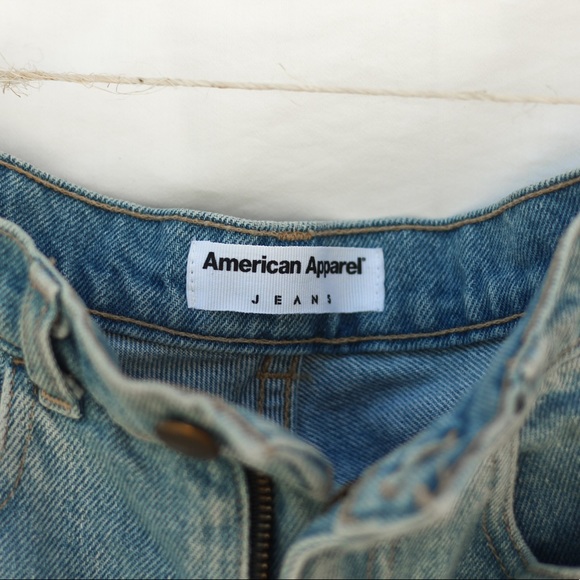 Denim High Waisted Cuff American Apparel Shorts - Picture 4 of 5
