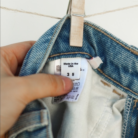 Denim High Waisted Cuff American Apparel Shorts - Picture 5 of 5