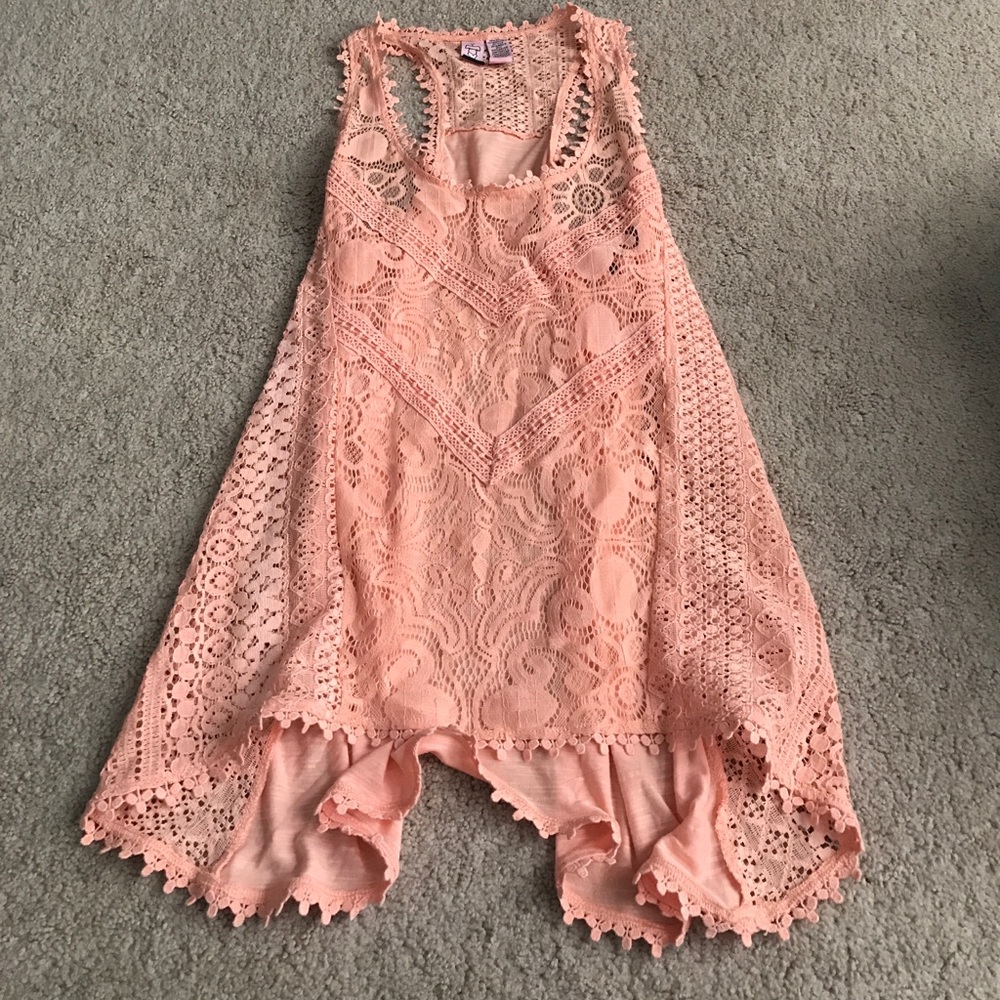 Pink racerback tank