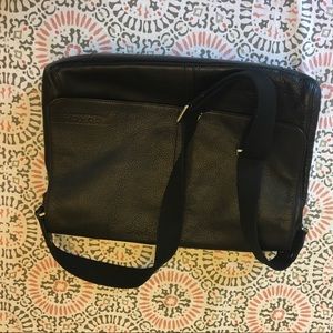 Leather Coach laptop / tablet bag
