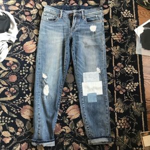 Lucky Brand Sienna Slim Boyfriend patch jean