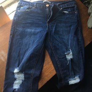 Charlotte Russe Refuge Distressed denim jeans