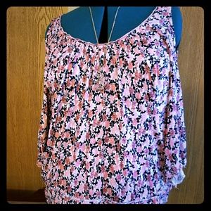 Torrid off shoulder floral blouse