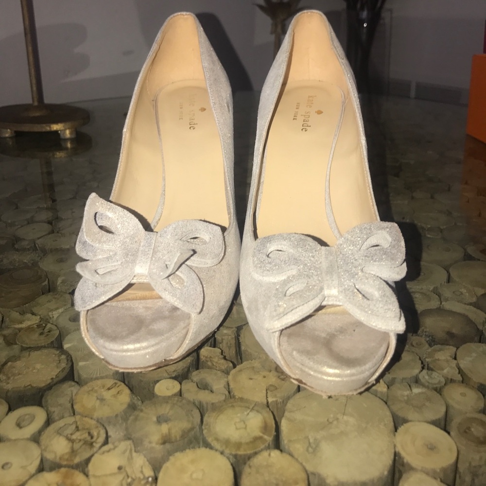 Pre-owned Kate Spade Metallic Gold Butterfly Pumps