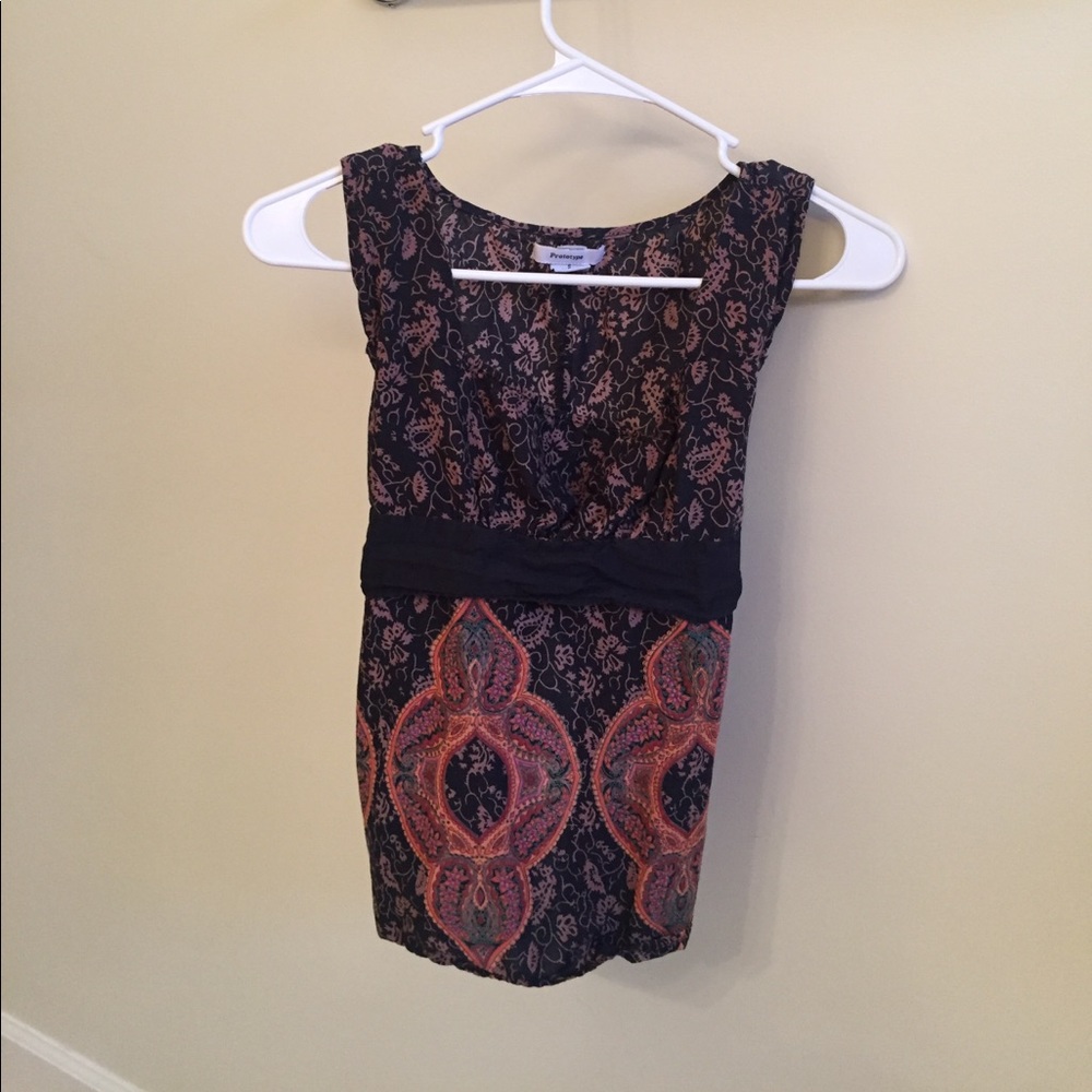 Anthropologie Sleeveless Slit Back Blouse