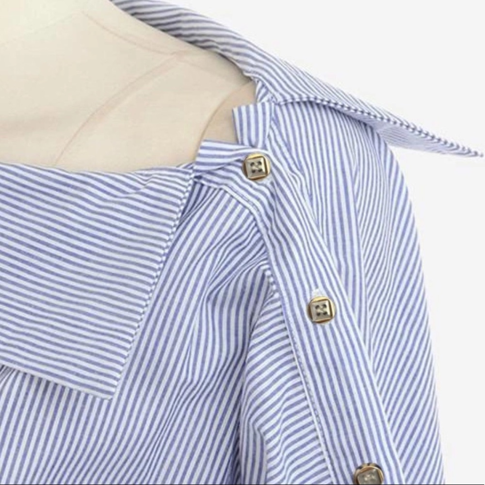 CLASSIC PINSTRIPED TOP UPDATED - Picture 2 of 6