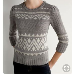 Nordic Fair Isle Sweater -- XS Petite