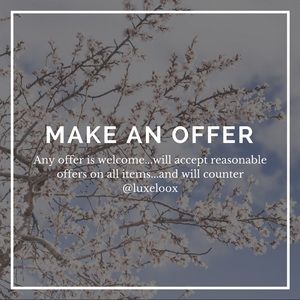 Feel free to make any offer...