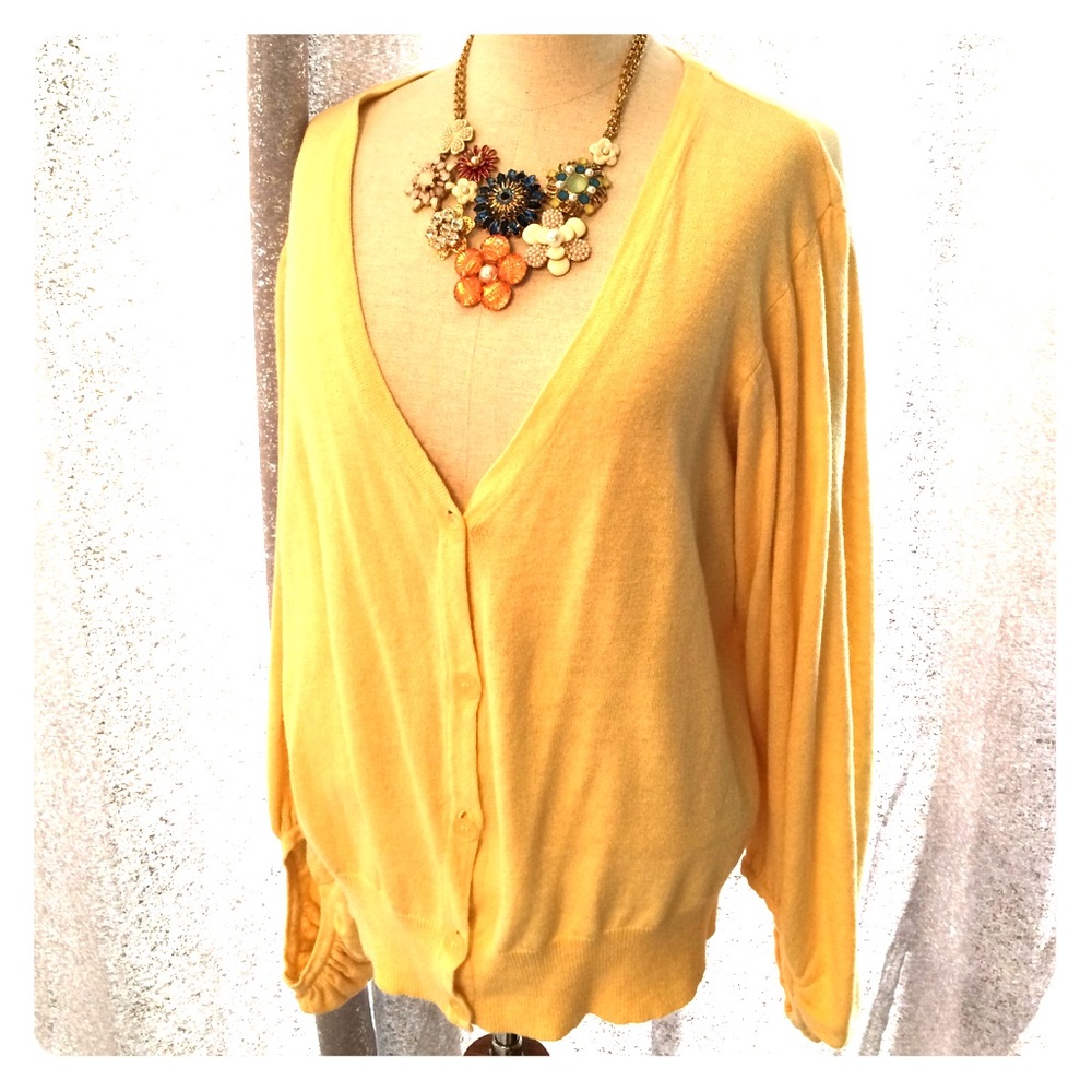 Spring & Mercer Yellow Cardigan