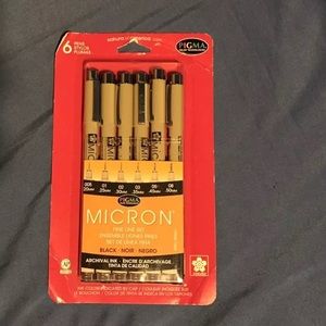 Sakura 6 Set Micron Pens
