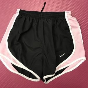 Women's Nike pink and white shorts