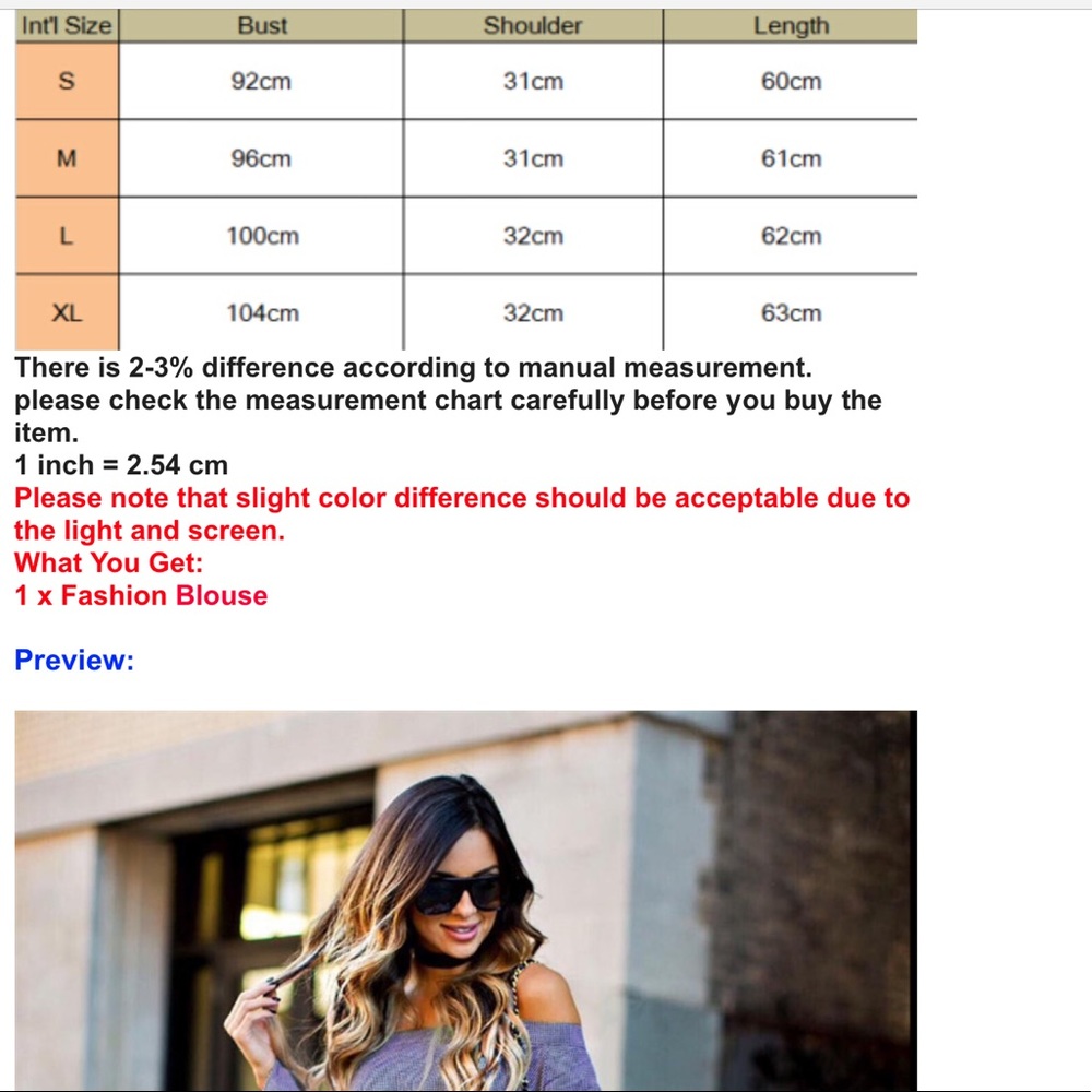 ⬇️. $36 OFF SHOULDER BELL SLEEVE TOP - Picture 2 of 2