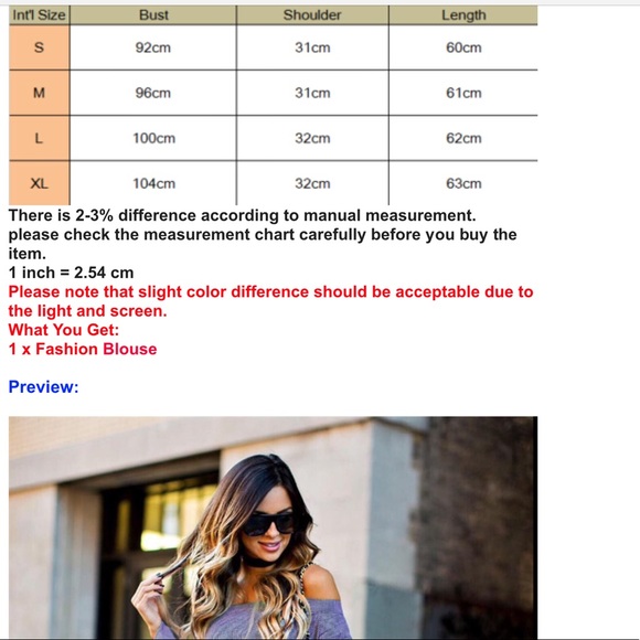 ⬇️. $36 OFF SHOULDER BELL SLEEVE TOP - Picture 2 of 2