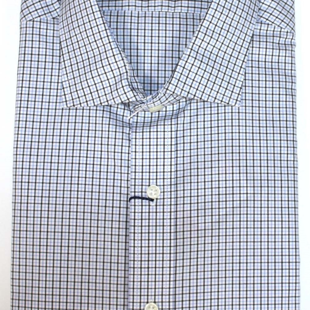 New Ralph Lauren Mens Classic Blue Checked Shirt L