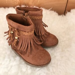 Cute brown fringe boots