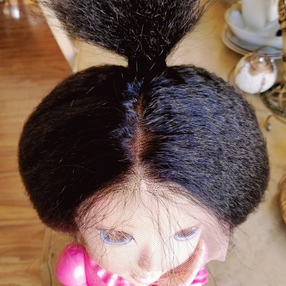 Italian Yaki Virgin Remy Human Hair Wig 14 inches main image 4