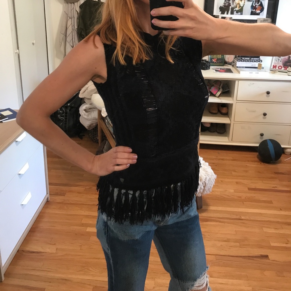 Scotch & Soda Black Blue Knit Tank