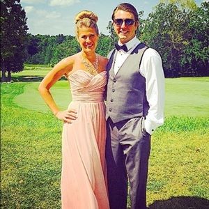 Dessy chiffon dress-blush