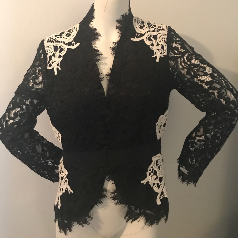 Beautiful BeBe lace applique jacket