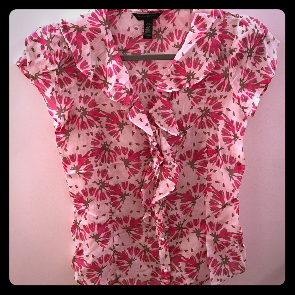 *donated* Banana Republic, silk blend shirt.