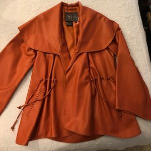 Carlos Falchi faux leather jacket NWOT