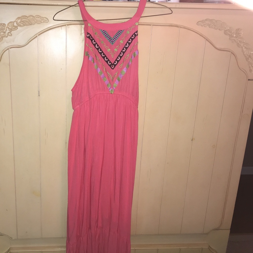 Long pink/peach dress