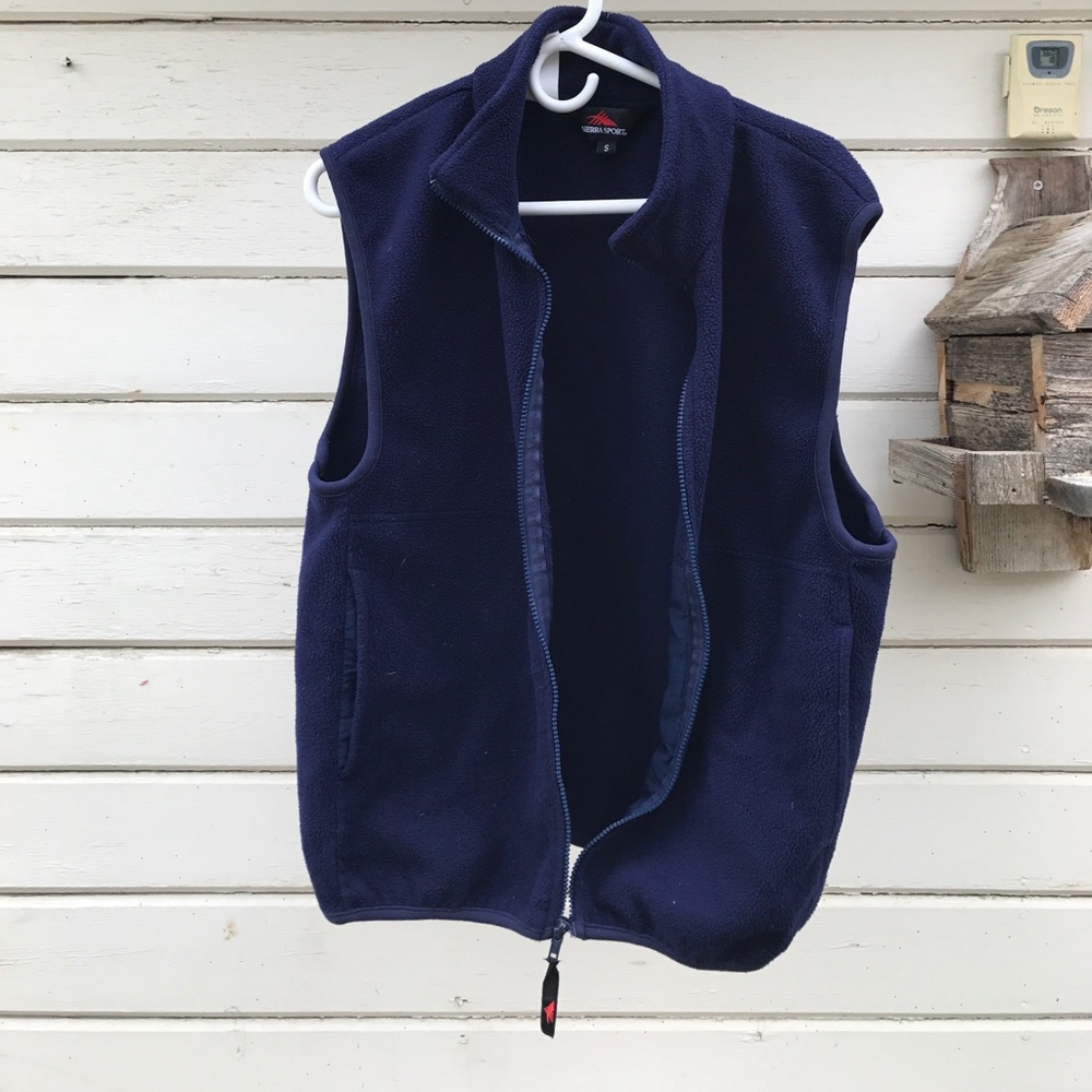 Purple fleece zip up vest