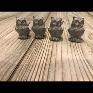 Set of 4 Anthropologie Owl drawer pulls