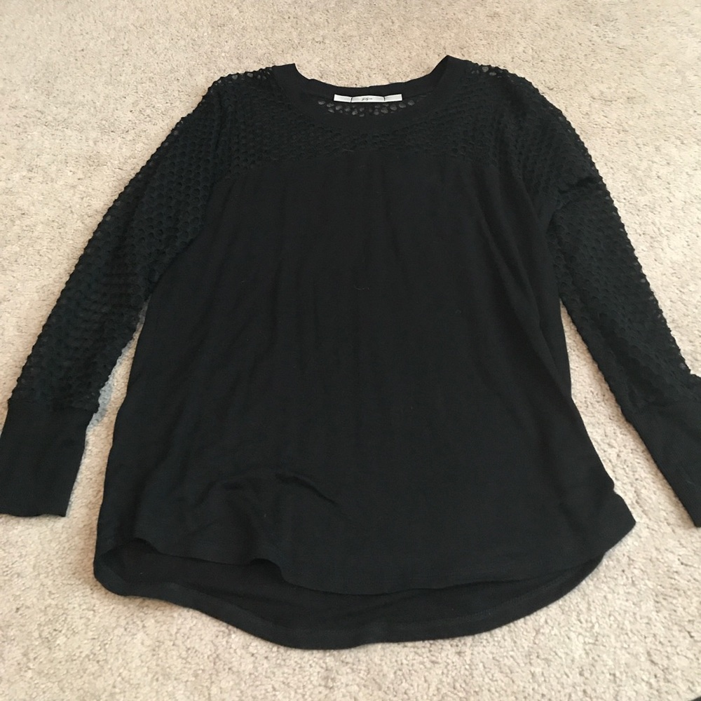 Black long sleeved top
