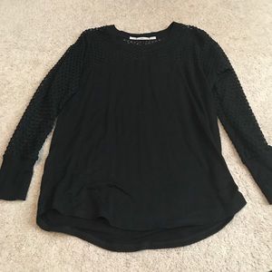 Black long sleeved top