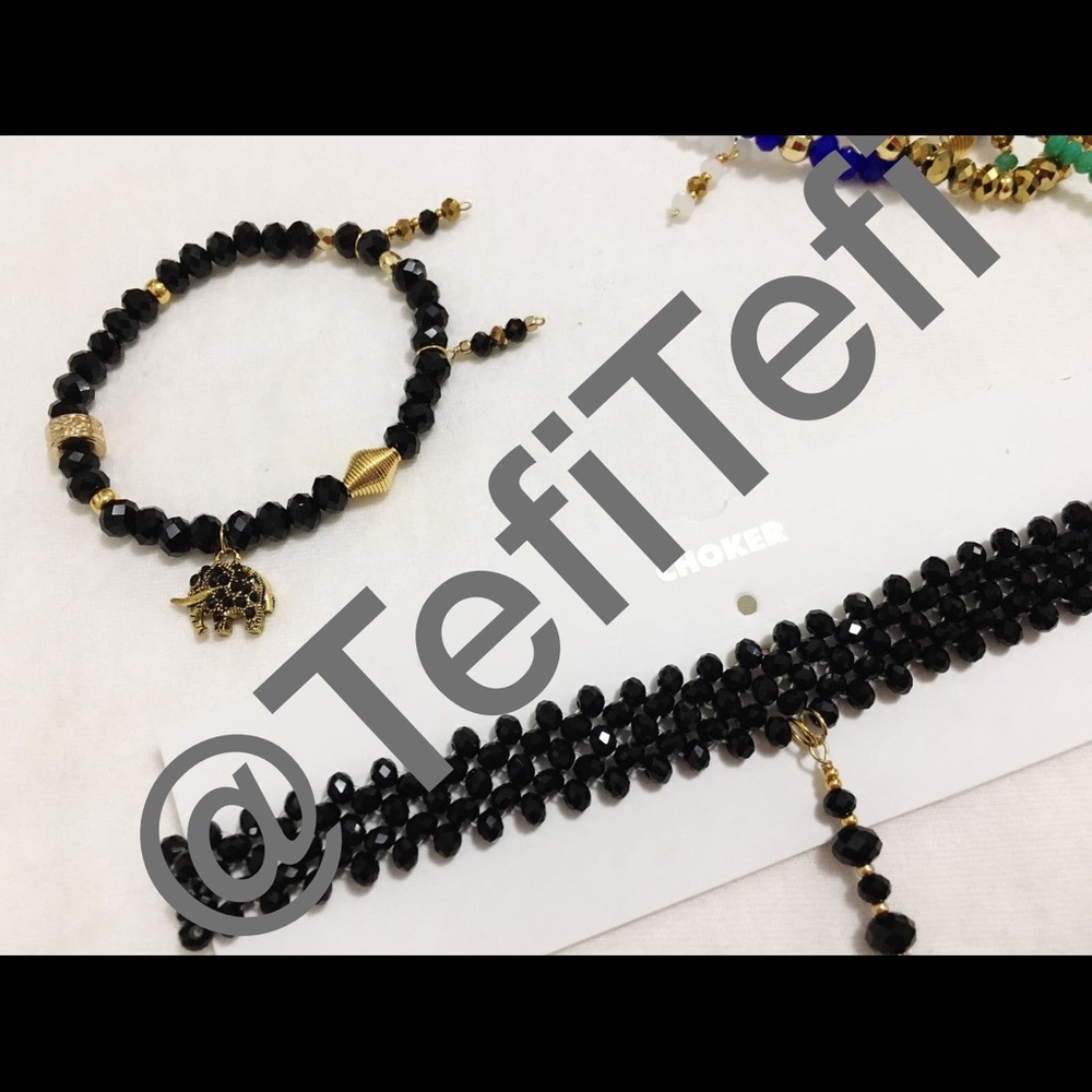 Crystal choker (black)