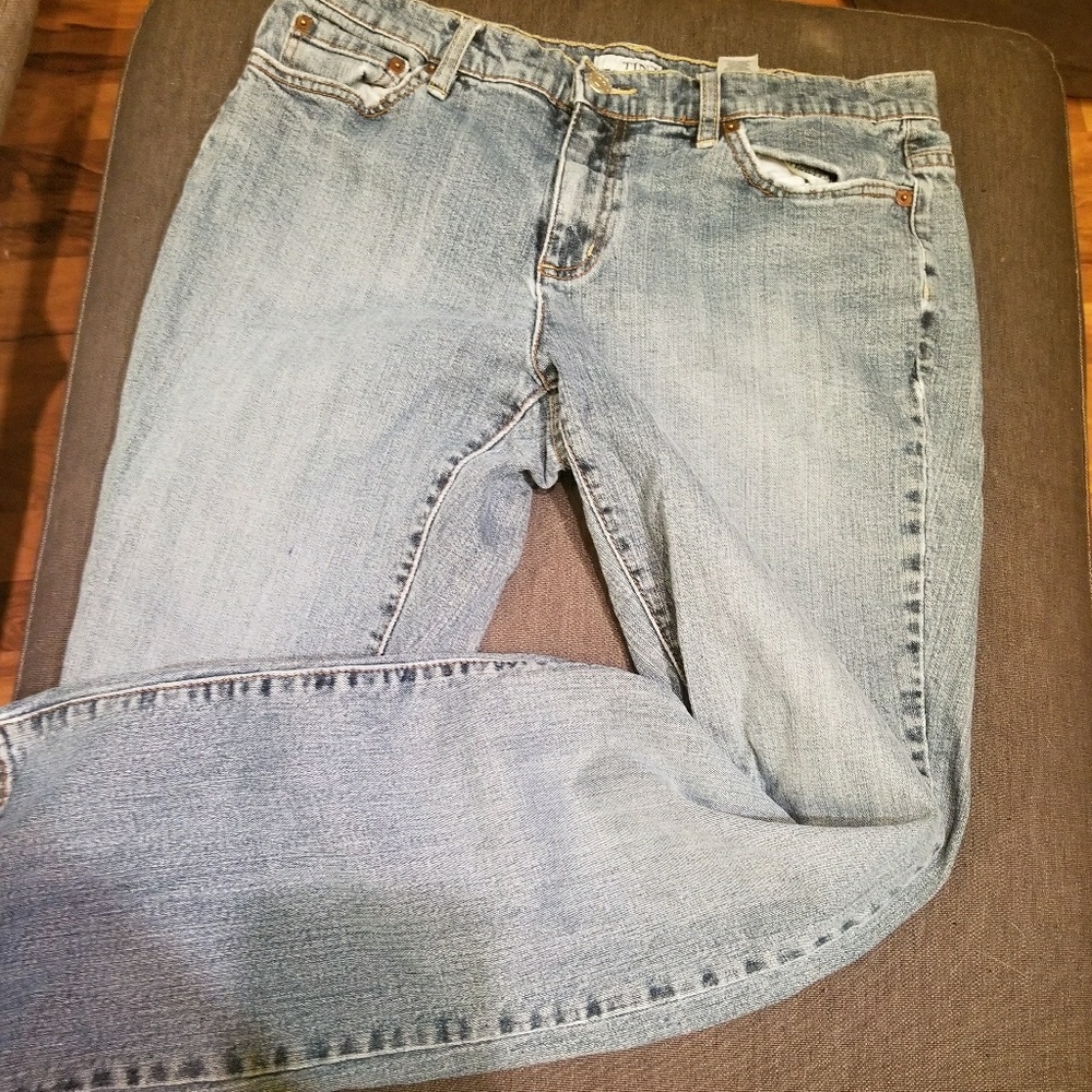 Light wash womans flare jeans
