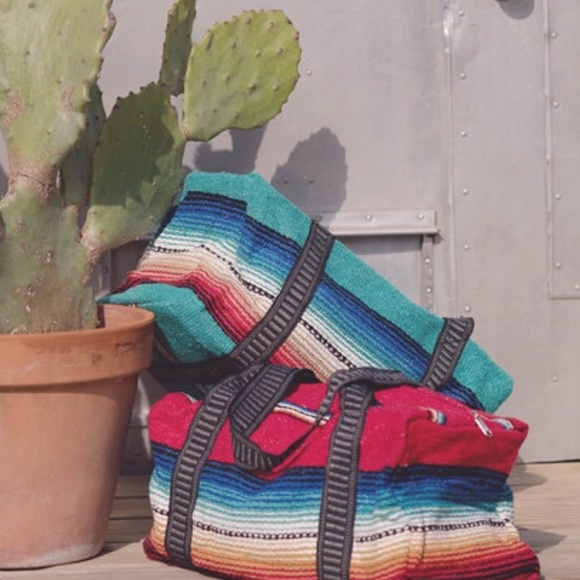 Red Serape Weekend Bag - Picture 2 of 3