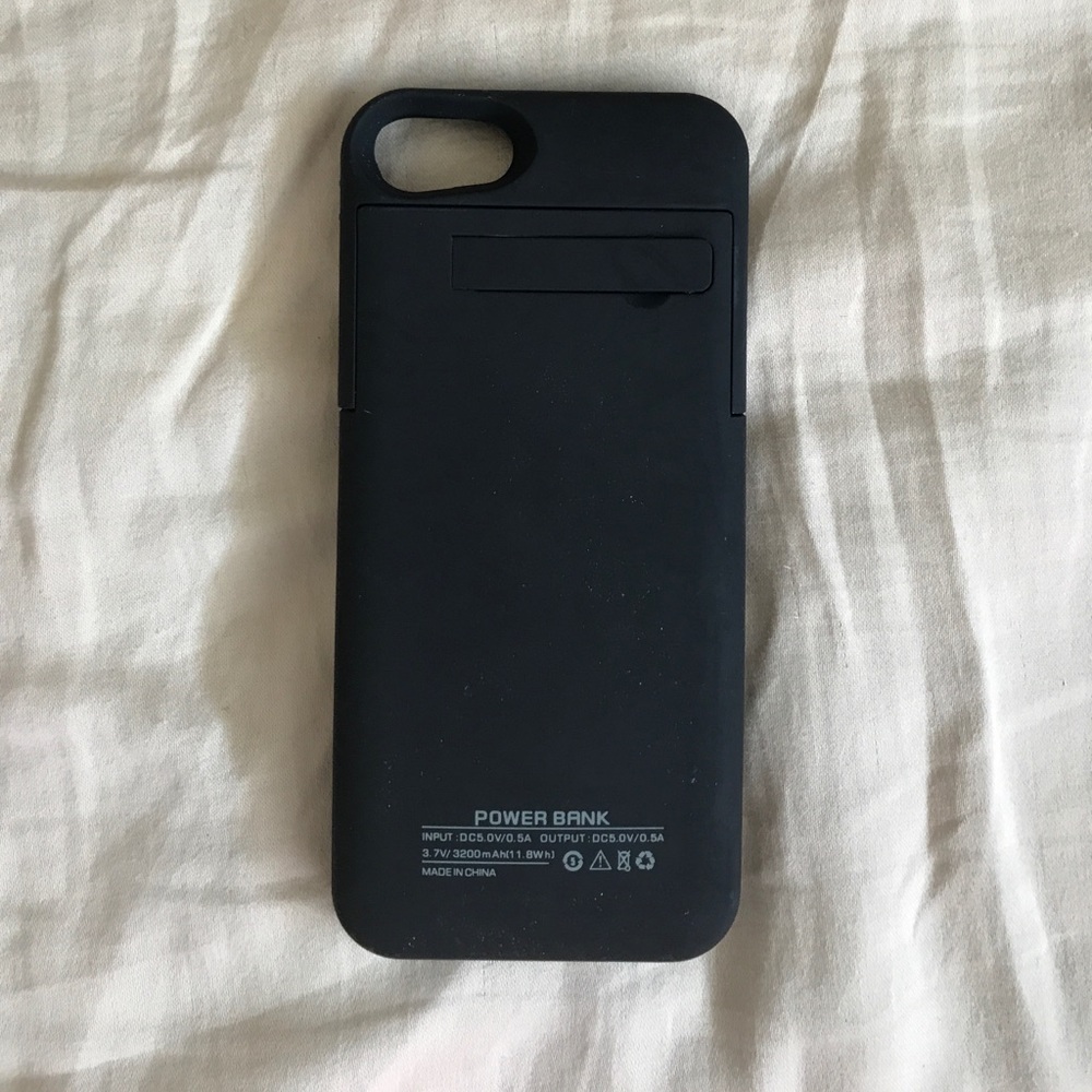 Iphone 7s case with 3200mah power bank and stand