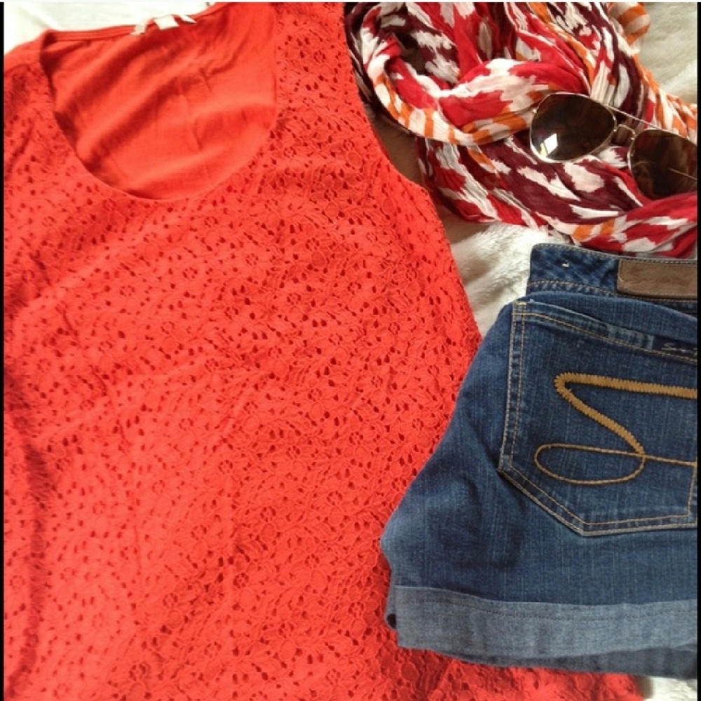 Banana Republic Bright Coral Top