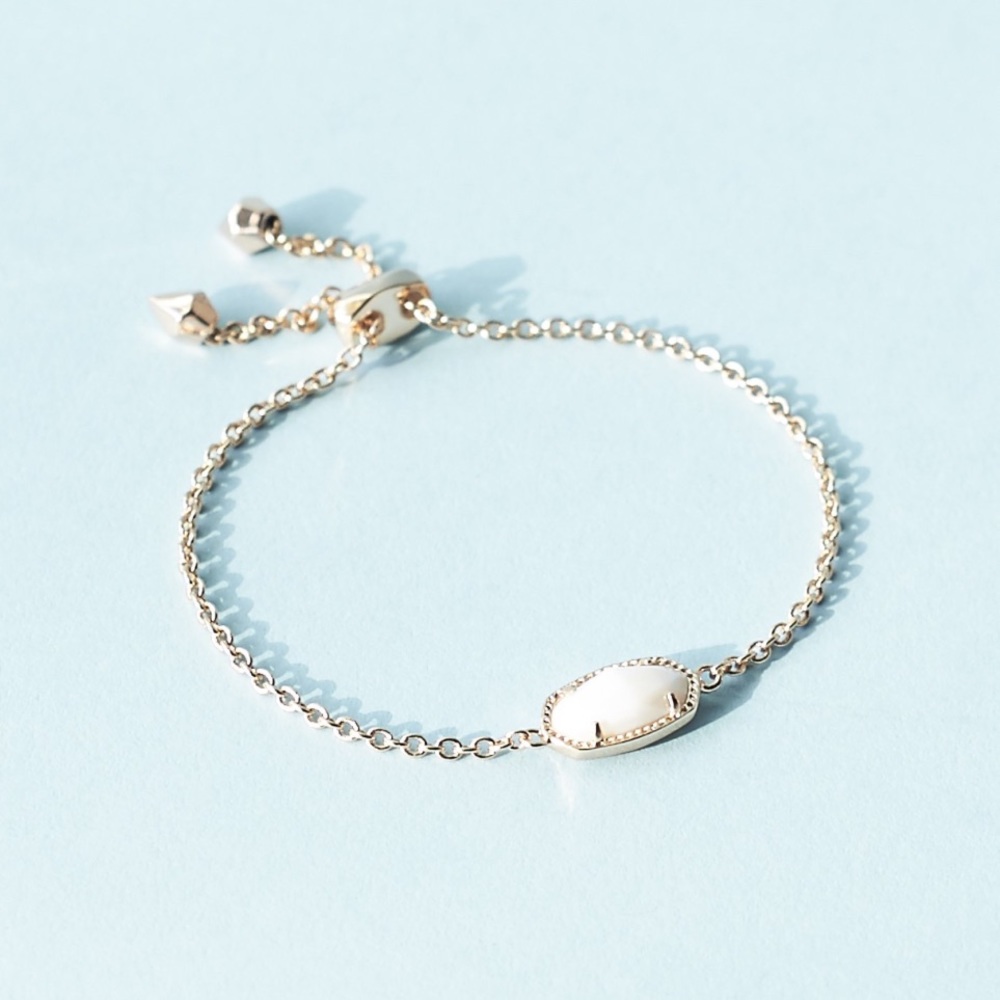 Kendra Scott Rose Gold Bracelet in White Pearl