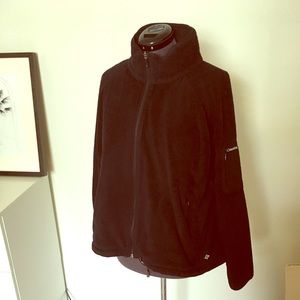 Columbia Zip Front Fleece, black, plus size, 2x