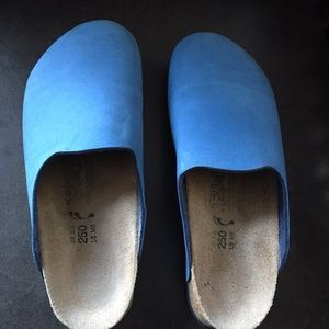 Sky blue Birki's by Birkenstock clogs, 39