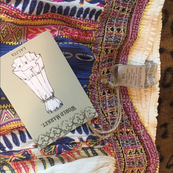 DONATED- NWT World Market boho dress sz S/M - Picture 6 of 8