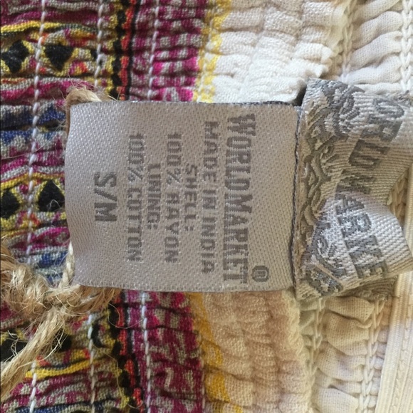 DONATED- NWT World Market boho dress sz S/M - Picture 7 of 8
