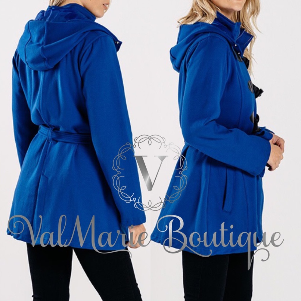 🔥FINAL PRICE🔥Soft Royal Blue Toggle Jacket - Picture 2 of 3