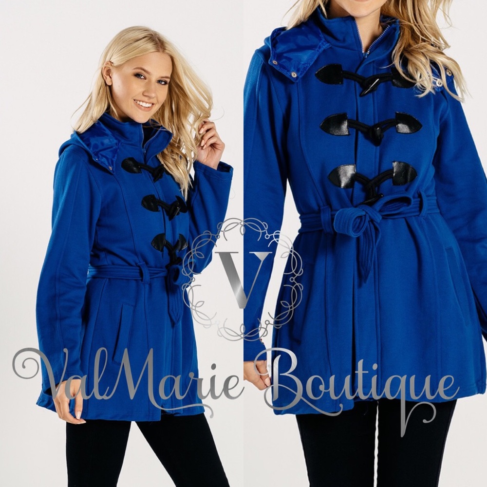 🔥FINAL PRICE🔥Soft Royal Blue Toggle Jacket - Picture 3 of 3