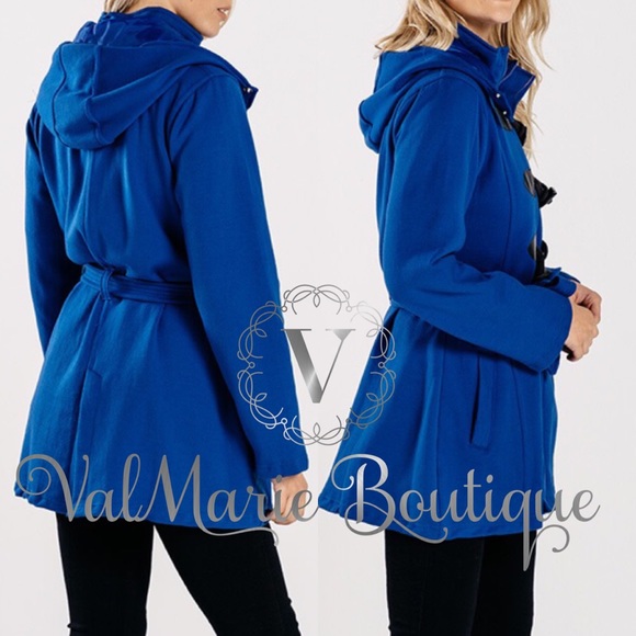🔥FINAL PRICE🔥Soft Royal Blue Toggle Jacket - Picture 2 of 3