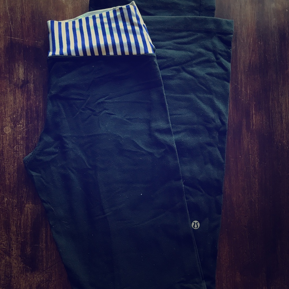 Lululemon Yoga Pants with V Front Fold Down Top