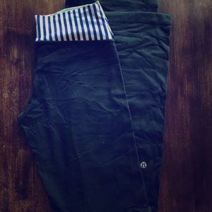 Lululemon Yoga Pants with V Front Fold Down Top