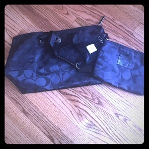 NWT coach overnight bag with matching satchel