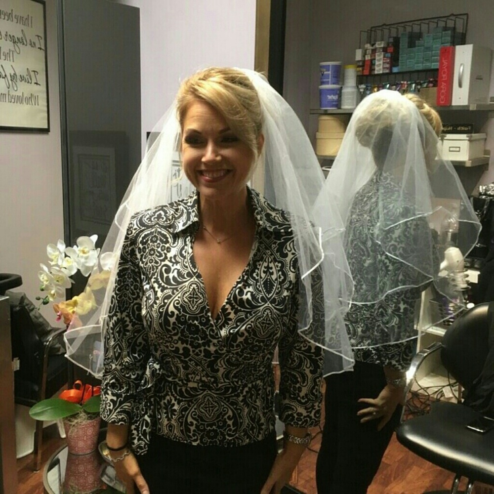 White wedding veil