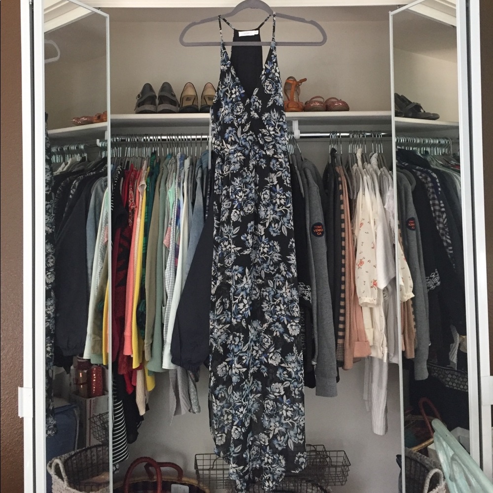 Floral faux wrap dress