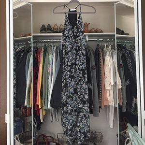 Floral faux wrap dress