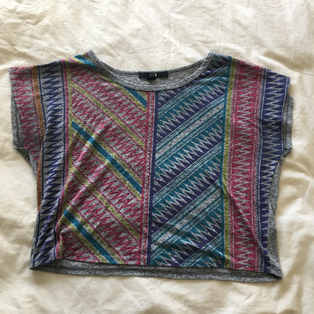 Forever 21 printed crop top